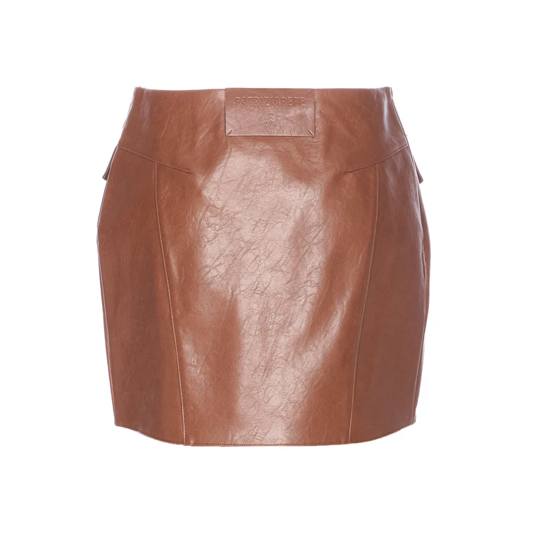 Patrizia Pepe Skirts Brown Polyurethane - Women