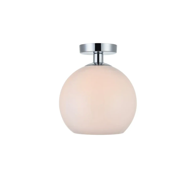Chrome One Light Flush Mount from the BAXTER Collection