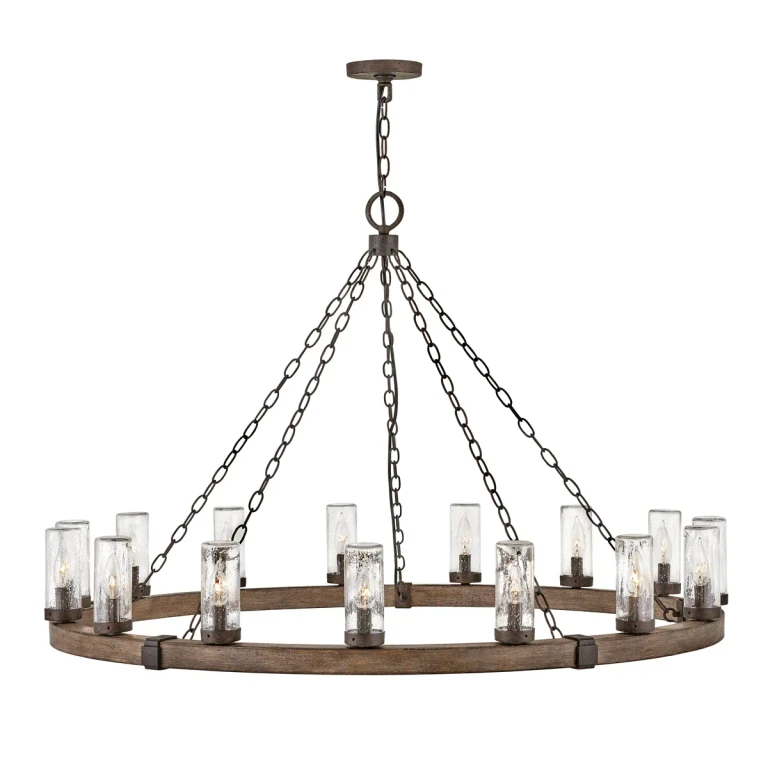 Sawyer 15-Light Outdoor Hanging Light in Sequoia