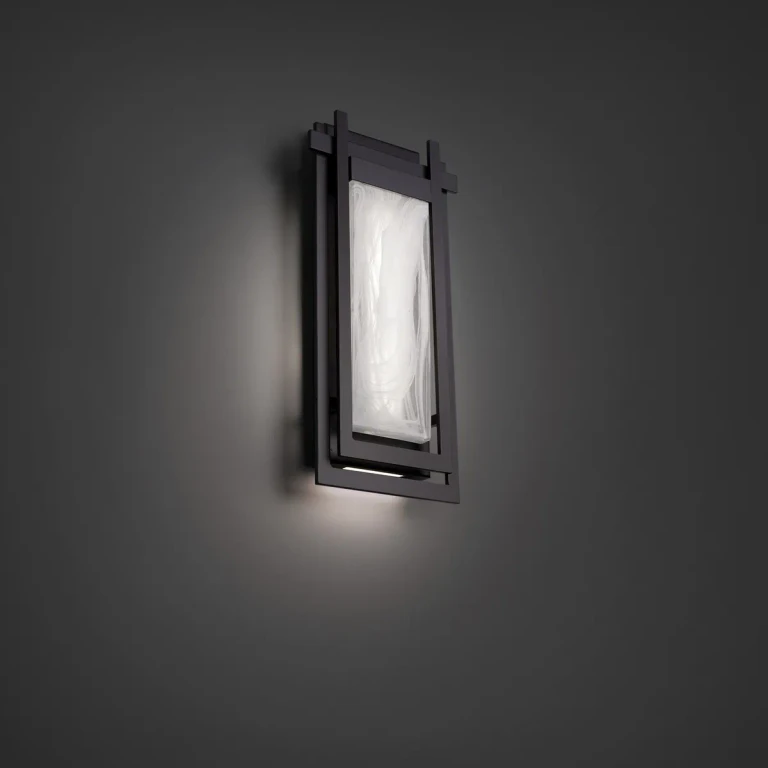Black LED Outdoor Wall Sconce from the Haze Collection