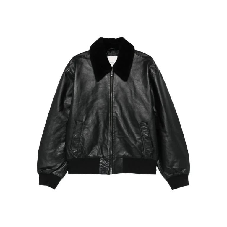Calvin Klein Manteau En Cuir - Noir