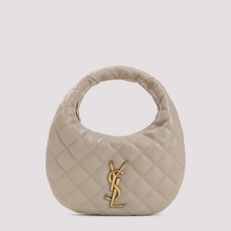 Saint Laurent Dark Beige Leather Icarino Top Handle Bag