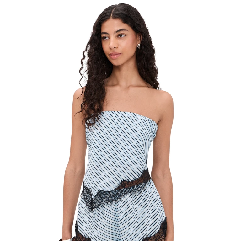 AFRM Dyanah Blouse Soft Stripe L