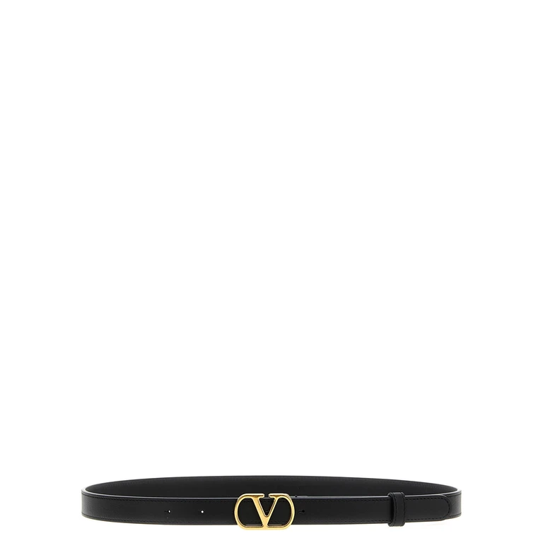 Valentino Garavani VLogo Signature belt Black Calfskin Leather (bos Taurus) - Women