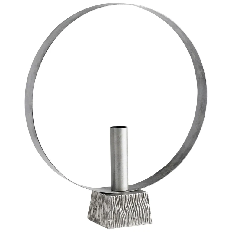 Radiant Halo Vase in Nickel