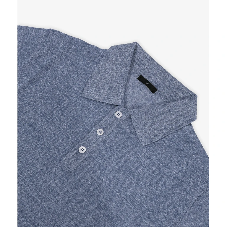 Larusmiani Radama Linend And Cotton Polo Shirt Blue Knitwear - Men