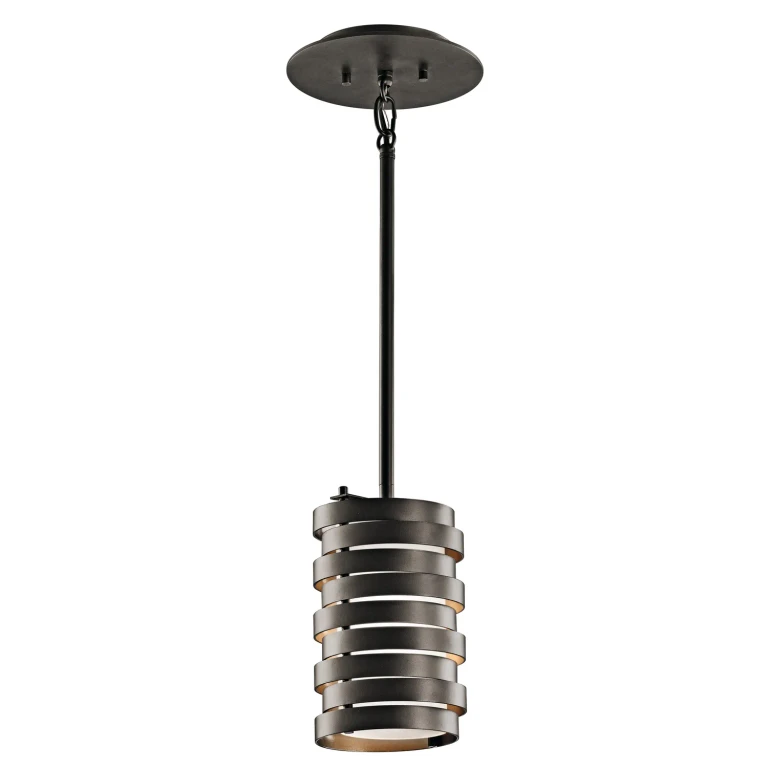 Roswell 1-Light 5.25" Mini Pendant in Olde Bronze
