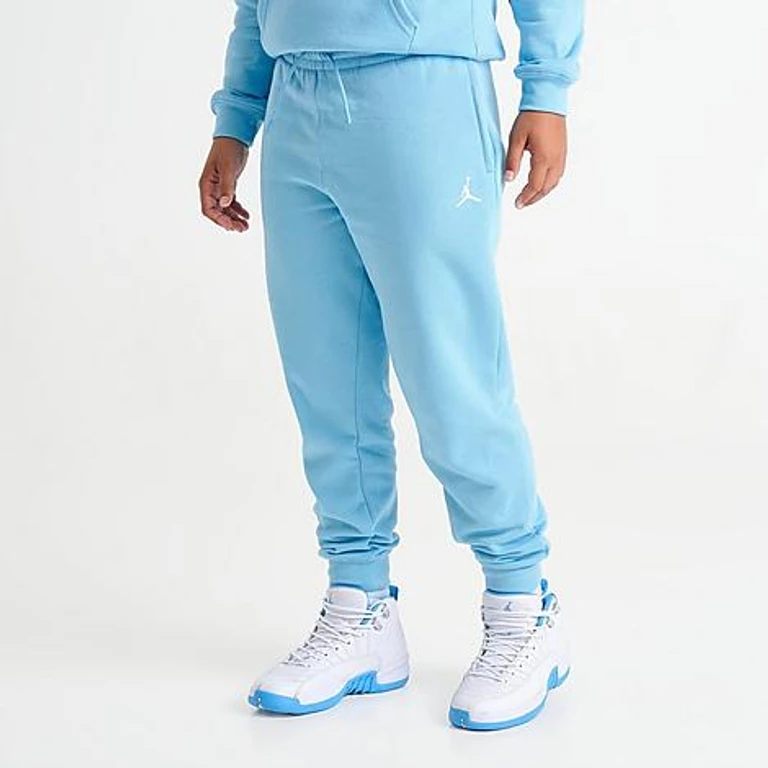 Jordan Big Kids Brooklyn Fleece Jogger Pants in Blue Chill Size: Small