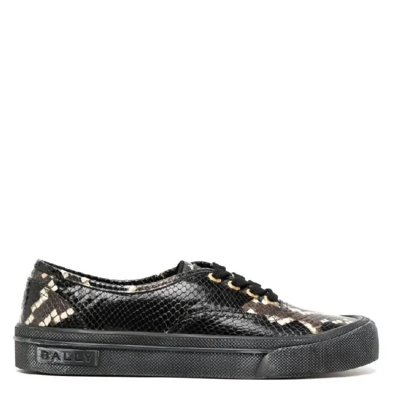 Bally Lyder Snakeskin-Effect Low-Top Sneakers