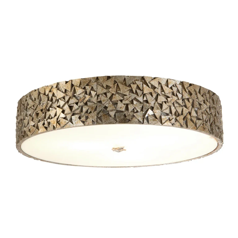 Silver Three Light Flush Mount from the Mosaic Collection