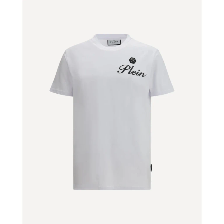 PHILIPP PLEIN Round neck T-shirt embossed signature Male XL