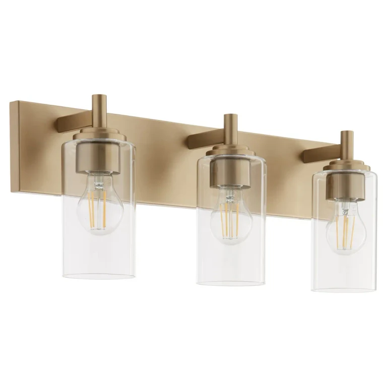 Fallstaff 3-Light Bathroom Vanity Light in Aged Brass