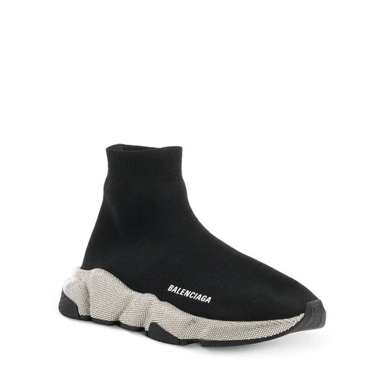 Balenciaga Women's Speed Knit Rhinestone Sneakers