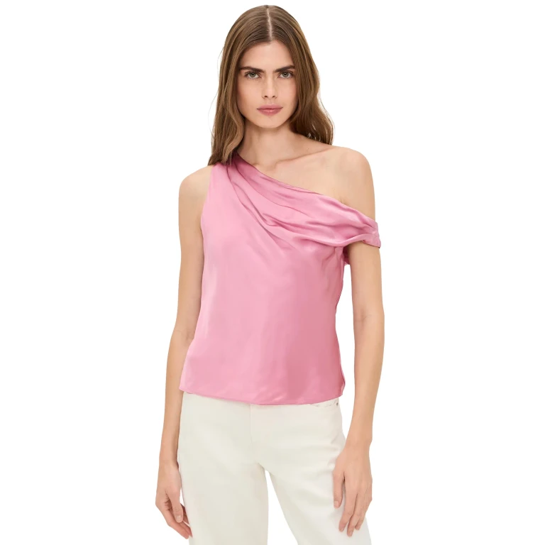 CAMI NYC Kayo Silk Top Rosebud S