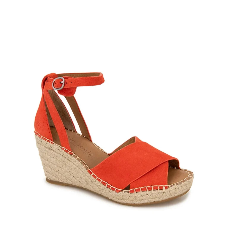 Gentle Souls by Kenneth Cole Women's Charli Ankle Strap Espadrille Wedge Sandals