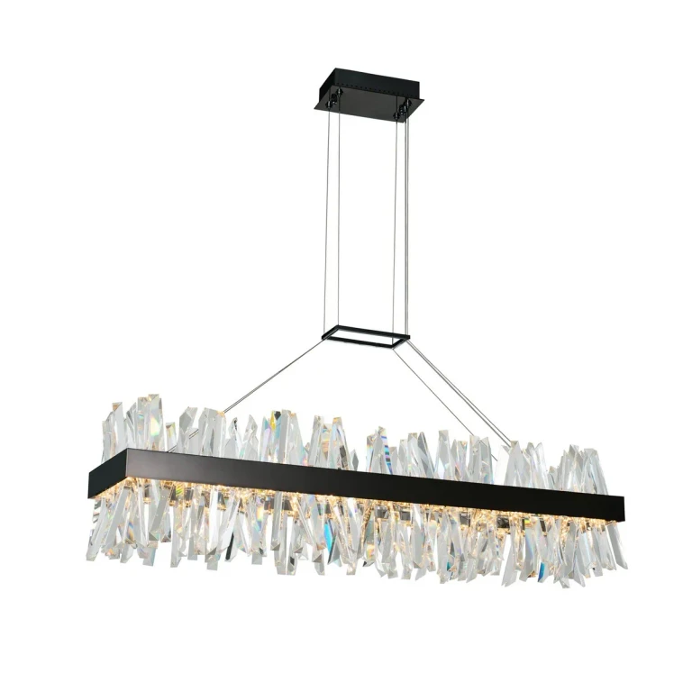 Matte Balck LED Island Pendant from the Glacier Collection