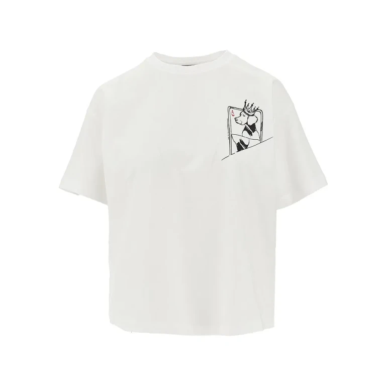 T-shirt de mulher Emporio Armani ASV 'We Love Dogs'