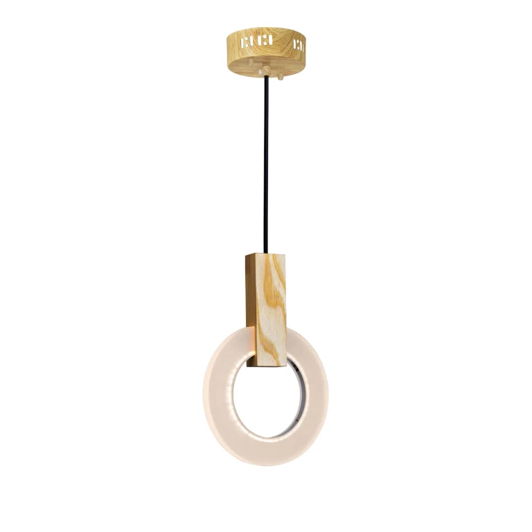 Anello LED Mini Pendant with White Oak Finish