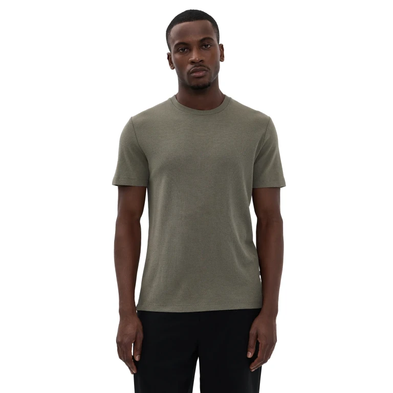 NN07 Clive Textured Tee Navy Blue S