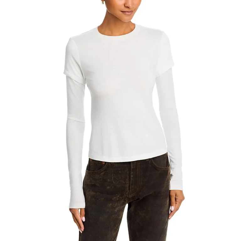 Re/Done Slim Layer Long Sleeve Tee