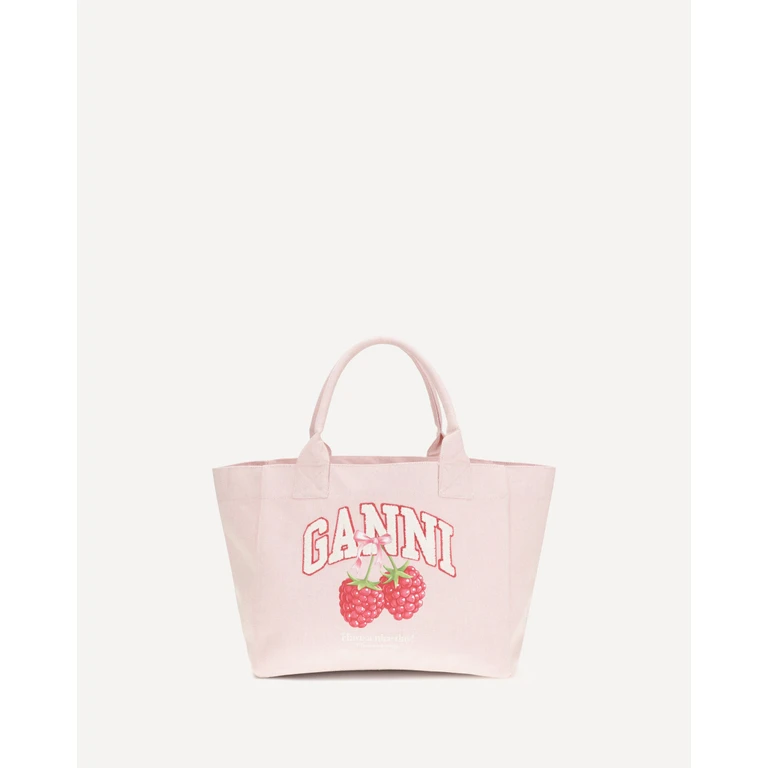 GANNI Raspberry logo Shopper Female UNI