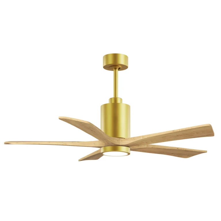 Brushed Brass 52" Ceiling Fan from the Patricia-5 Collection