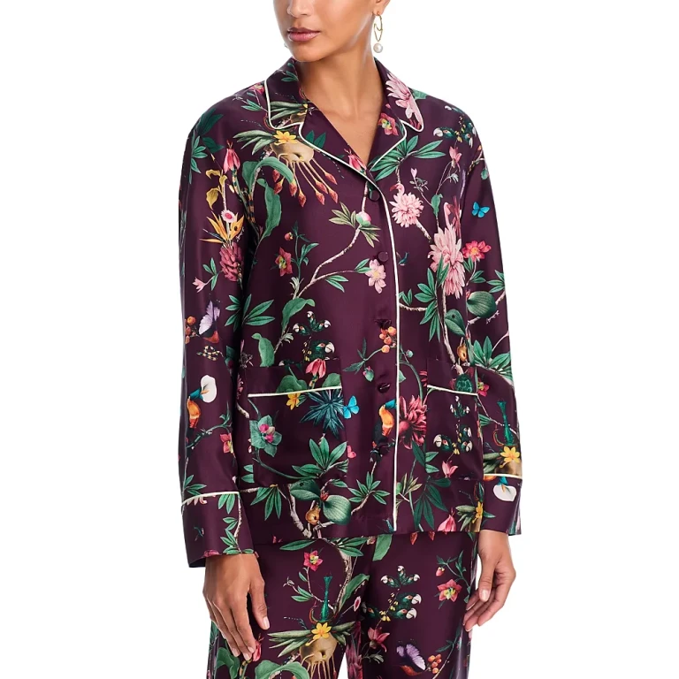 La Double J Silk Pajama Shirt