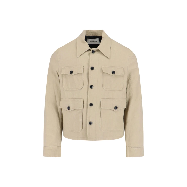 TONYWACK Jackets Beige Linen - Men