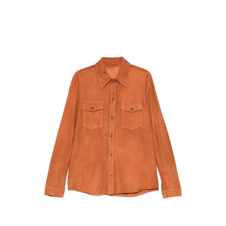 Santoro Buttoned Suede Shirt Jacket