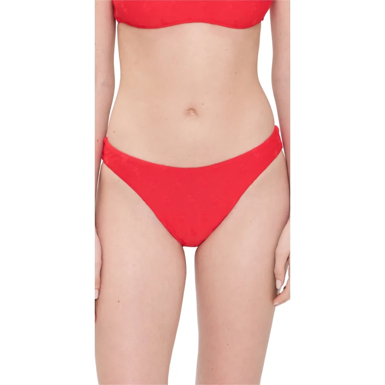 Polo Ralph Lauren Logo Jacquard Bikini Bottoms Bright Hibiscus L