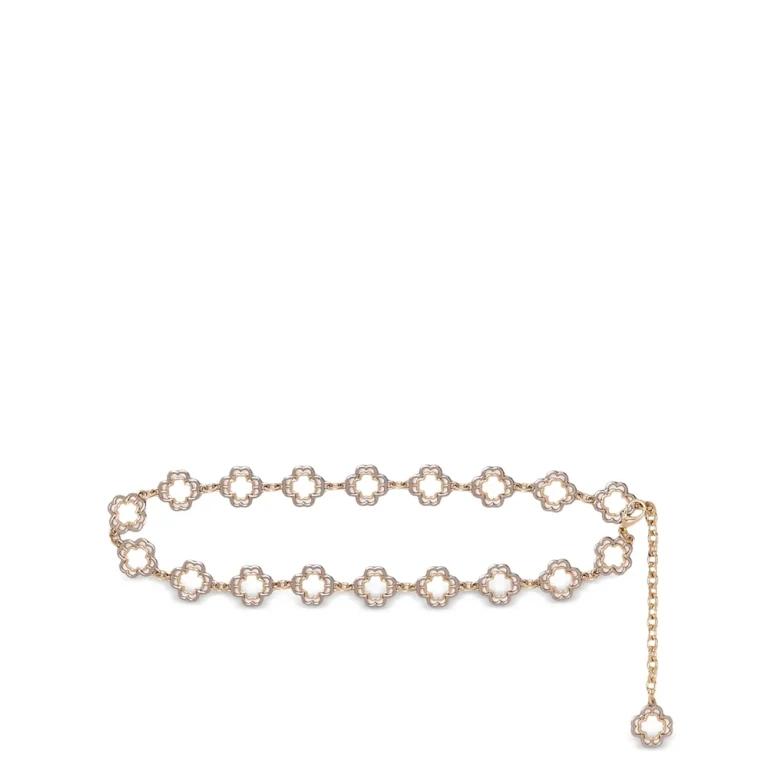 Maje Women's Two-Tone Clover Chain Belt