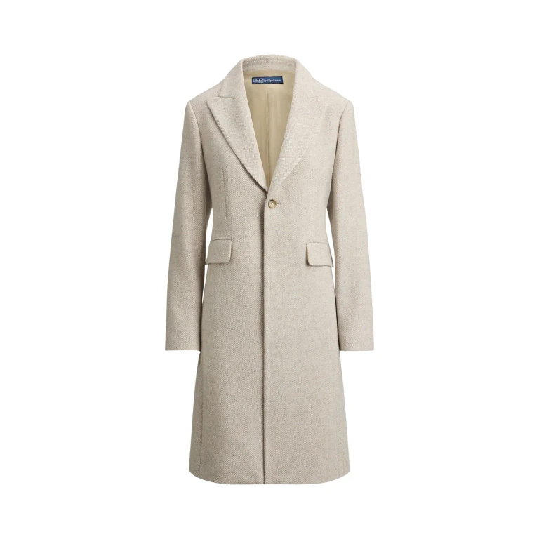 Ralph Lauren Wool Coat With Logo