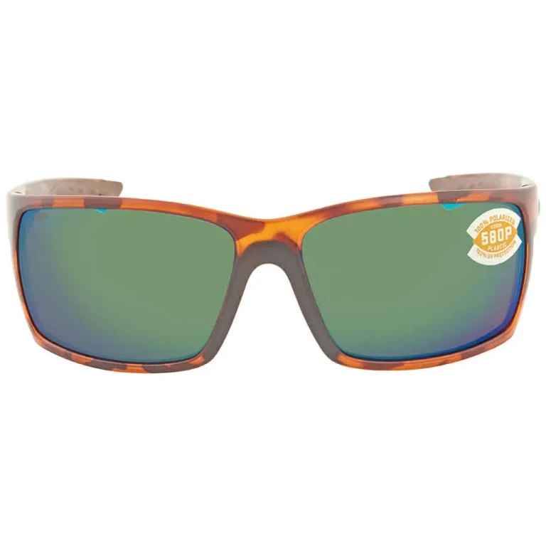Costa Del Mar REEFTON Green Mirror Polarized Polycarbonate Rectangular Mens Sunglasses 6S9007 900711 64