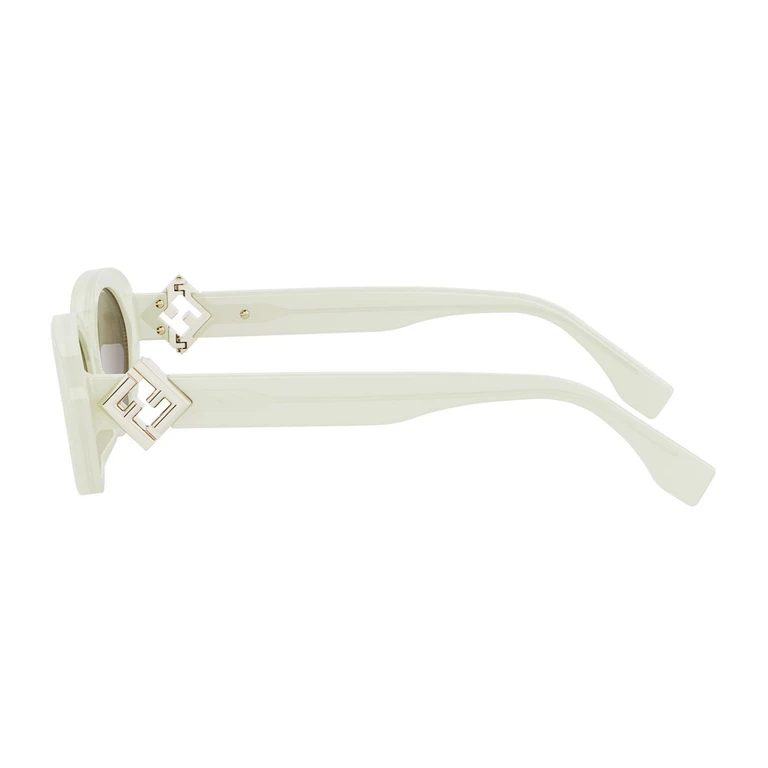Fendi FE40140U FF Diamonds 41e Bianco Acetate Occhiali Da Sole - Women