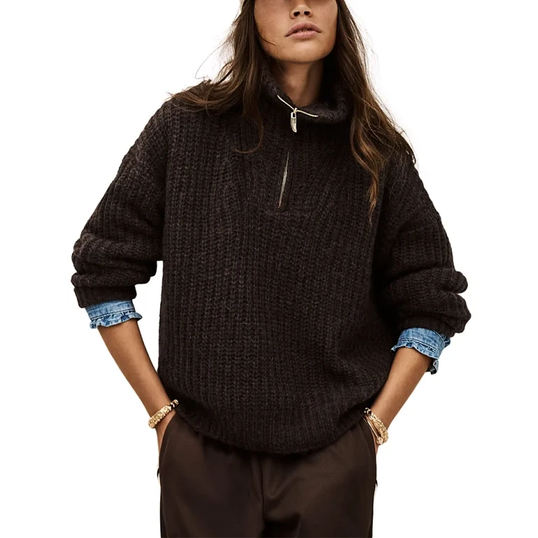 ba & sh Beltane Zip Collar Sweater