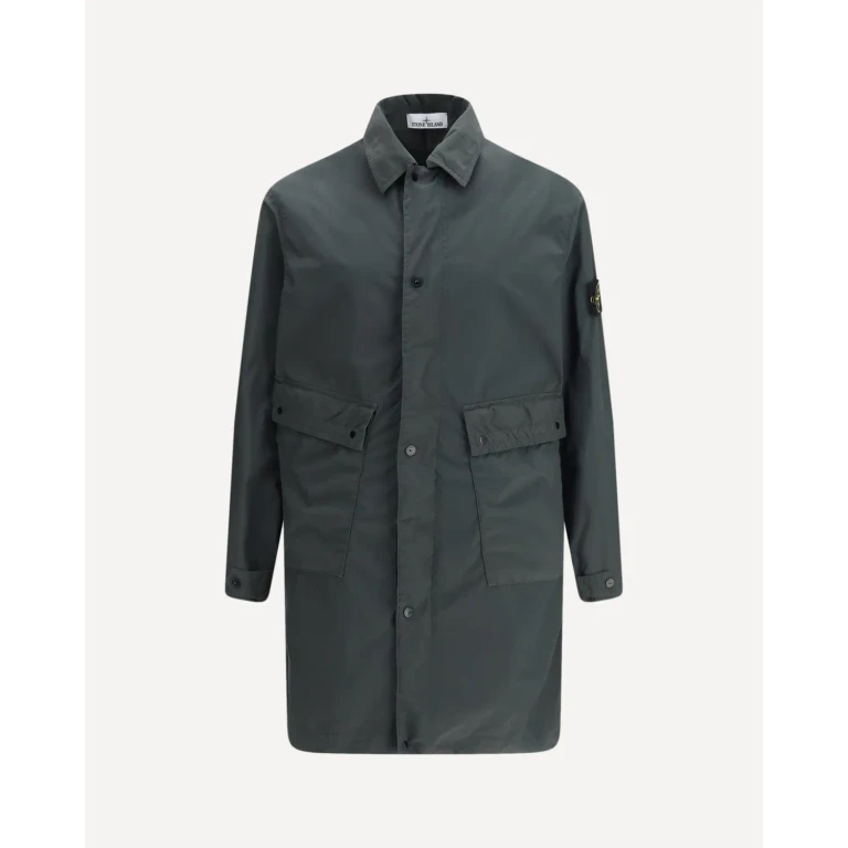 Stone Island 7100007 Abrigo Car Coat en Poly-TC Light Compact Touch