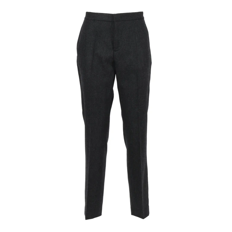 Fabiana Filippi Flannel Regular Fit Trousers With Filo Diamante Detail