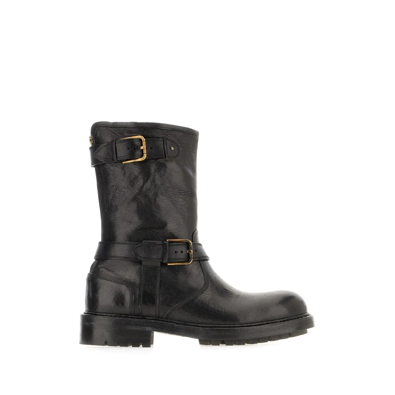 Ganni Black Leather Boots