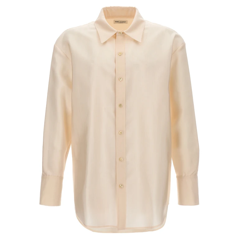Saint Laurent Beige Acetate Blouse - Men