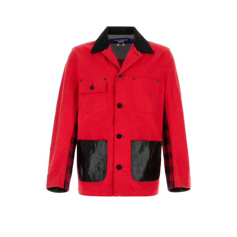 Junya Watanabe Red Denim Jacket Redxblack Exterior: Cotton Giubbini - Men