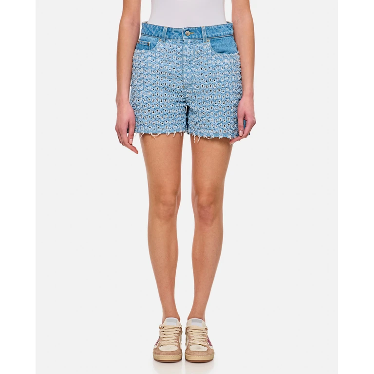 Stella Mccartney Shorts Clear Blue - Women