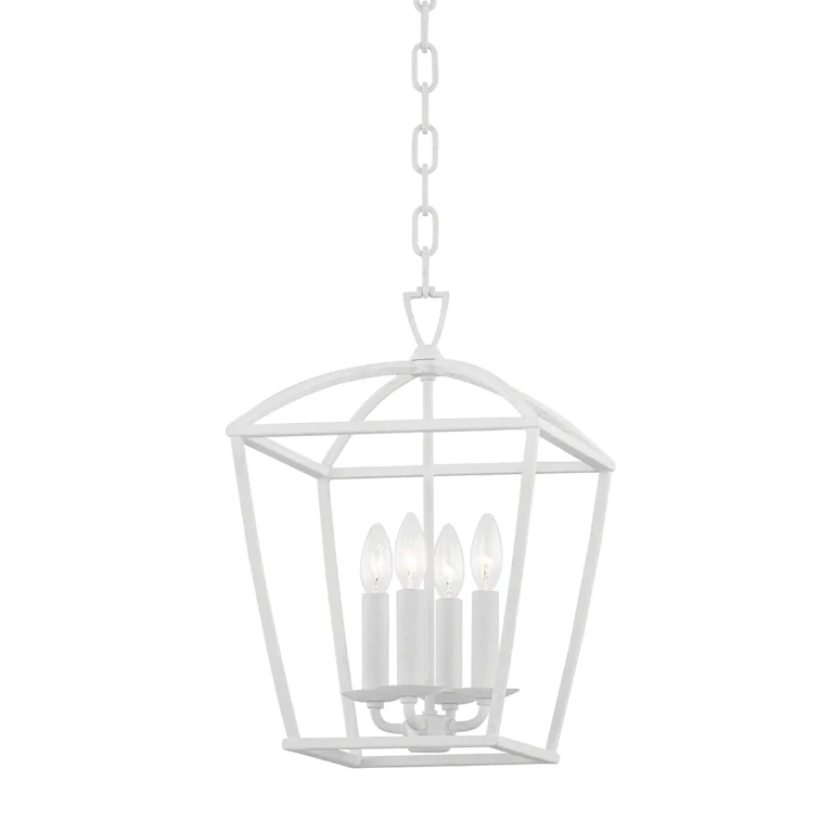 White Plaster Four Light Pendant from the Bryant Collection