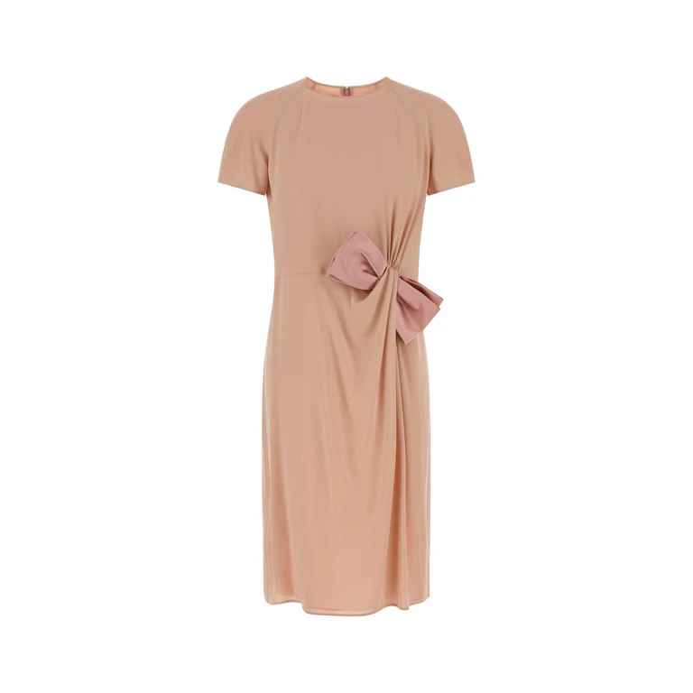 Valentino Garavani Pink Crepe Dress Rose Silk Abiti - Women