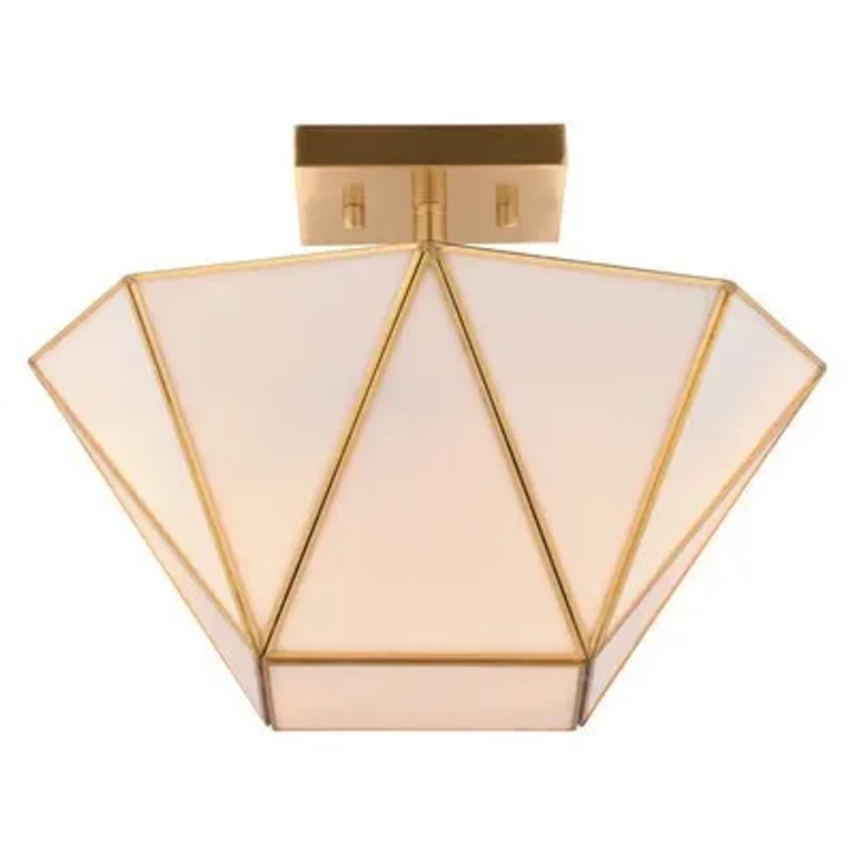 Muted Brass Semi-Flush Mount from the Burnett Collection