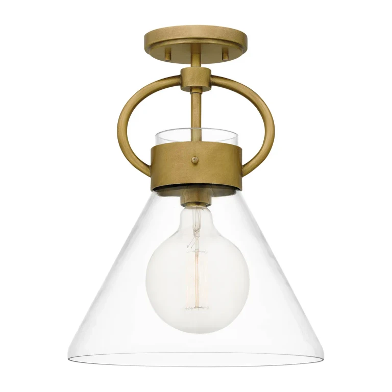 Quoizel Webster Ceiling Light in Weathered Brass