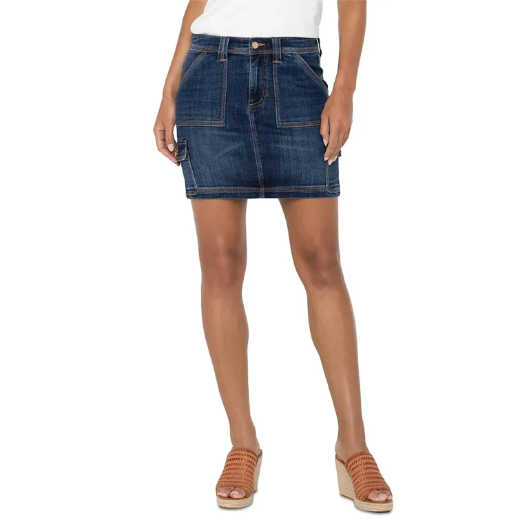 Liverpool Los Angeles Triple Needle Cargo Mini Skirt
