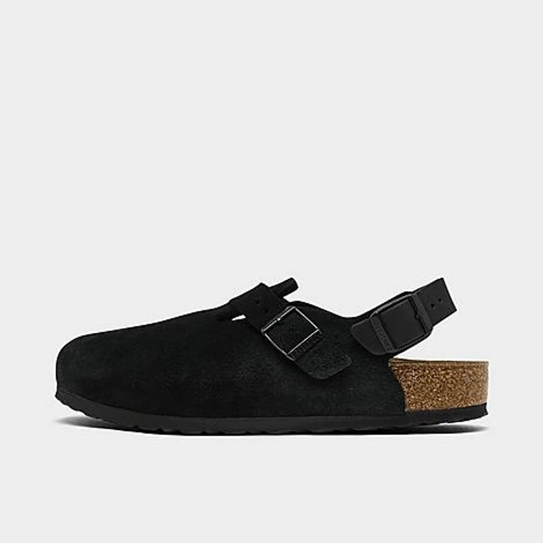 Birkenstock Men's Tokio Suede Leather Clogs in Black Size: 41