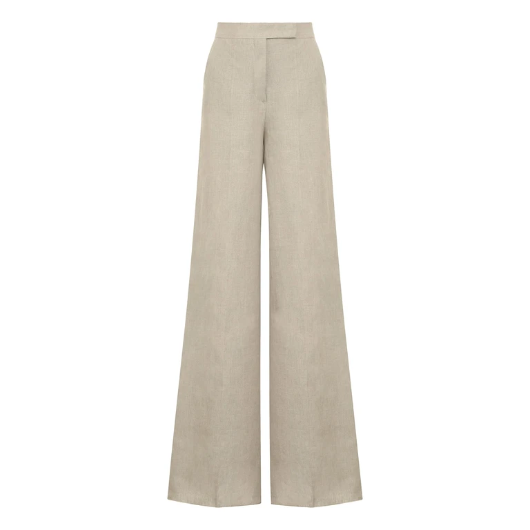 Max Mara Sequoia Linen Wide Leg Trousers