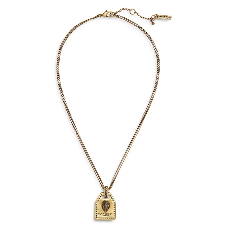 Kurt Geiger London Signature Eagle Tag Pendant Necklace, 16-18