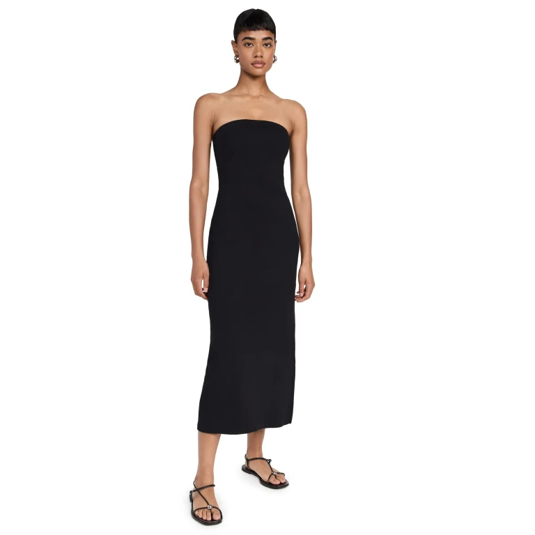 perfectwhitetee Blondie Strapless Dress True Black M